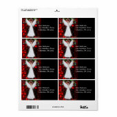 Étiquettes de adresse de Noël de l'Ange de Fête (Feuille entière)