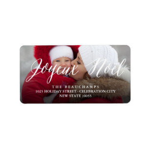 Étiquettes de adresse de Noël de photo de