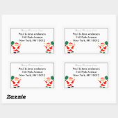 étiquettes de adresse de Noël du pickleball (Feuille)