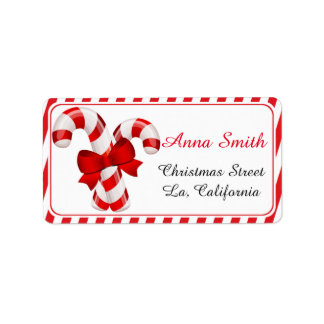 Étiquettes de adresse de Noël, étiquettes de retou