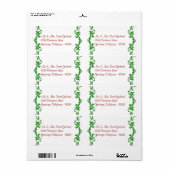 Étiquettes de adresse de Noël Garland (Feuille entière)