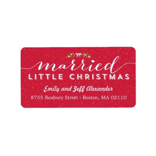 Étiquettes de adresse de Noël mariés (Devant)