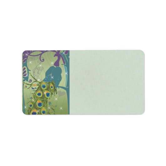 Étiquettes de adresse de Noël Peacock (Devant)