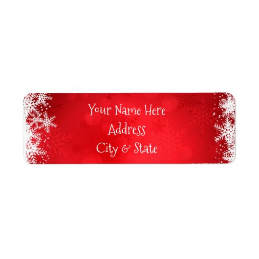 Étiquettes de adresse de Noël/Snowflakes (Devant)