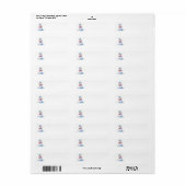 Étiquettes de adresse de Noël Snowman (Feuille entière)