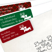 Étiquettes de adresse de Noël verts de Dachshund R