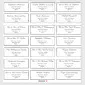 Étiquettes de adresse de nom d'invité préadressés (Feuille)