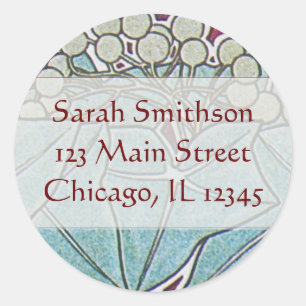 Étiquettes de adresse de Nouveau d'art de lierre