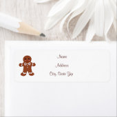 Étiquettes de adresse de pain d'épices de Noël (En situation)