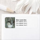 Étiquettes de adresse de panier de chaton (En situation)