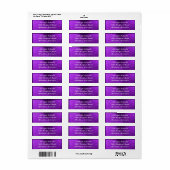 Étiquettes de adresse de Parties scintillant viole (Feuille entière)