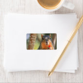 Étiquettes de adresse de pâte à fromage à l'écureu (En situation)