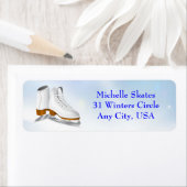 Étiquettes de adresse de patins sur glace (En situation)