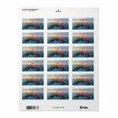 Étiquettes de adresse de plage de Noël personnalis (Feuille entière)