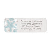 Étiquettes de adresse de plage de sable blanc (Devant)