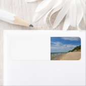 Étiquettes de adresse de plage du lac Michigan (En situation)