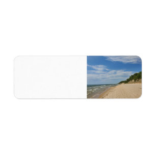 Étiquettes de adresse de plage du lac Michigan