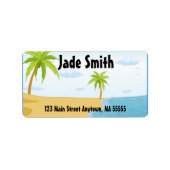 Étiquettes de adresse de plage tropicale (Devant)