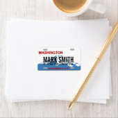 Étiquettes de adresse de plaque d'immatriculation  (En situation)