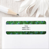 Étiquettes de adresse de plumes Peacock Vert (En situation)