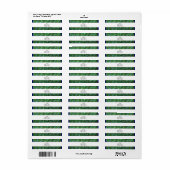 Étiquettes de adresse de plumes Peacock Vert (Feuille entière)
