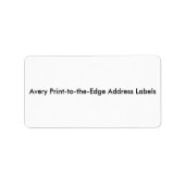 Étiquettes de adresse de pointe (Devant)