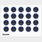 Étiquettes de adresse de points Polka Bleus et Bla (Feuille)