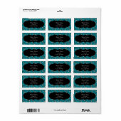 Étiquettes de adresse de poissons bleus (Feuille entière)