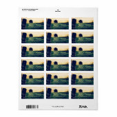 Étiquettes de adresse de poste de clôture de terra (Feuille entière)