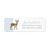 Étiquettes de adresse de Preppy Southern Blue Deer (Devant)