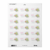 Étiquettes de adresse de printemps rose blanc vert (Feuille entière)