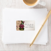 Étiquettes de adresse de Red Roses (En situation)