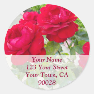 Étiquettes de adresse de Red Roses