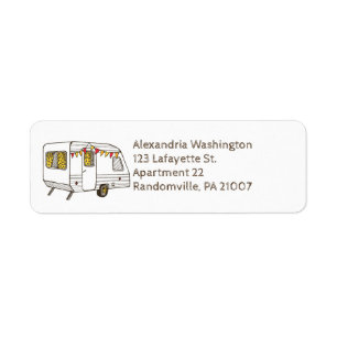 Étiquettes de adresse de retour de campeur de
