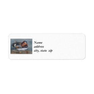 Étiquettes de adresse de retour de canard de