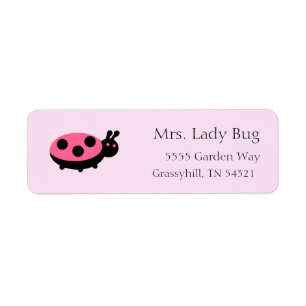 Étiquettes de adresse de retour de coccinelle