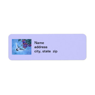 Étiquettes de adresse de retour de colibri en vol