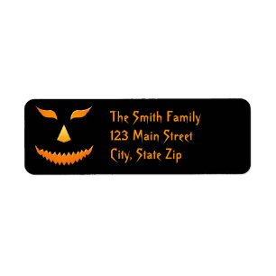 Étiquettes de adresse de retour de Halloween