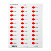 Étiquettes de adresse de retour de la collection (Feuille entière)