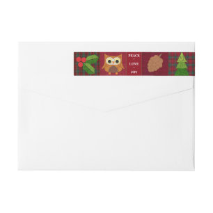 Étiquettes de adresse de retour de Noël de régi