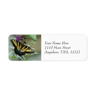 Étiquettes de adresse de retour de papillon de