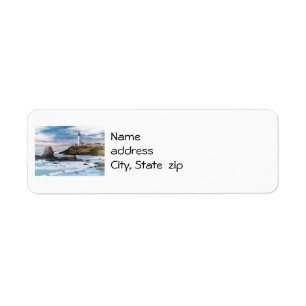 Étiquettes de adresse de retour de phare de point