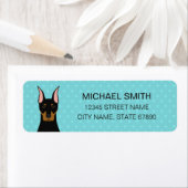 Étiquettes de adresse de retour de Pinscher de (En situation)