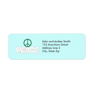 Étiquettes de adresse de retour de signe de paix