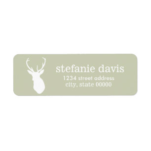 Étiquettes de adresse de retour de silhouette de