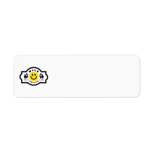 Étiquettes de adresse de retour de sourires du Ni