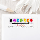 Étiquettes de adresse de retour d'ing de peinture (En situation)