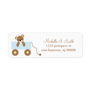 Étiquettes de adresse de retour d'ours de bébé