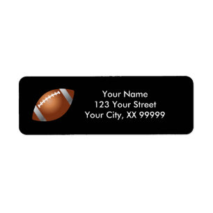 Étiquettes de adresse de retour du football dans