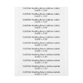 Étiquettes de adresse de retour fait sur commande (Feuille)